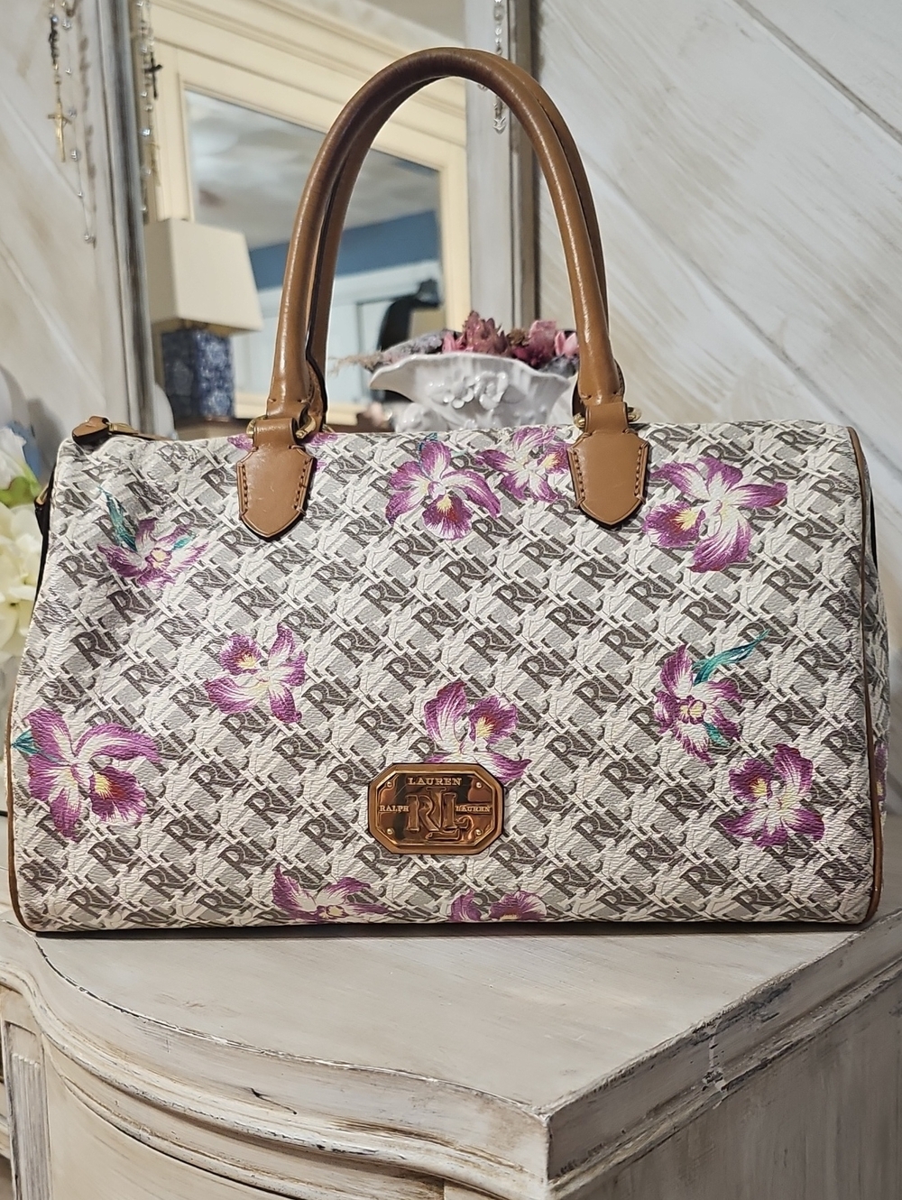 Lauren Ralph Lauren Barrel Satchel
